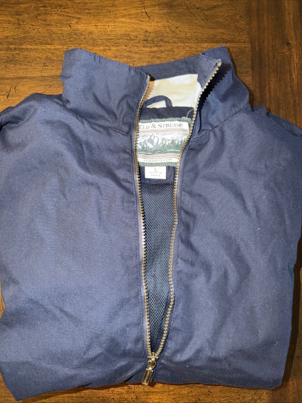Field and Stream Men’s Navy Windbreaker Full Zip Jacket Size Large EUC Outdoor